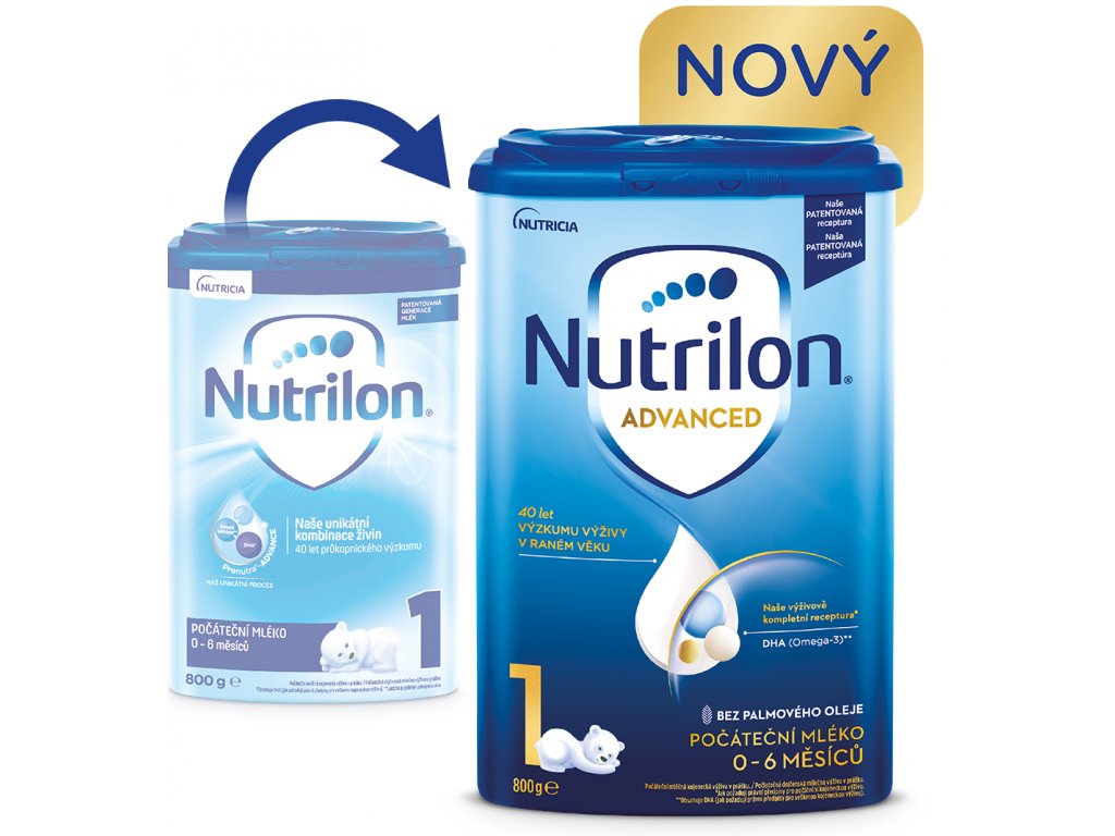 Nutrilon 1 počiatočná mliečna dojčenská výživa v prášku (0-6 mesiacov) 800 g – Obrázok 1