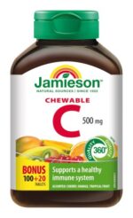 JAMIESON VITAMÍN C 500 mg mix 120 tabliet na cmúľanie