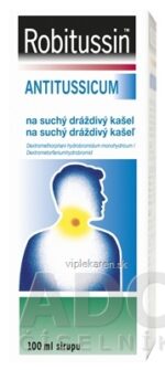 Robitussin ANTITUSSICUM sir (liek.skl.) na suchý dráždivý kašeľ 1x100 ml