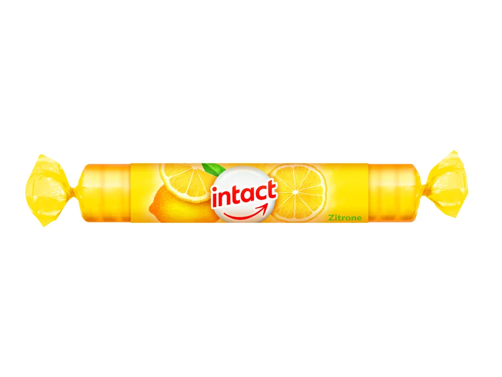 1488-1_intact-rolky-hroznovy-cukor-s-vitaminom-c-citron INTACT HROZNOVÝ CUKOR s vitamínom C s príchuťou citróna 40 g – Obrázok 1