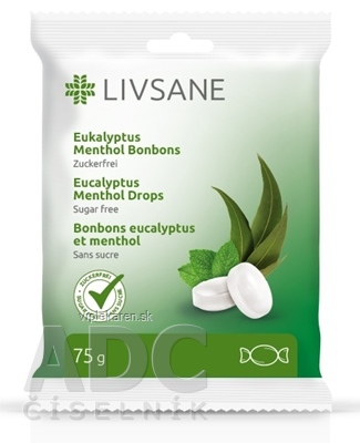 2c4ozd0_400x400 LIVSANE Bylinné pastilky mentol, eukalyptus bez cukru 1x75 g – Obrázok 1
