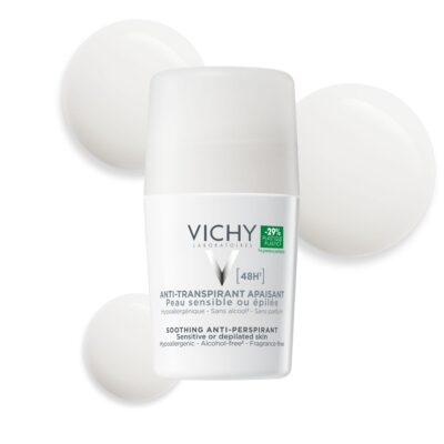 VICHY Antiperspirant 48h roll-on na citlivú pokožku 50 ml – Obrázok 3