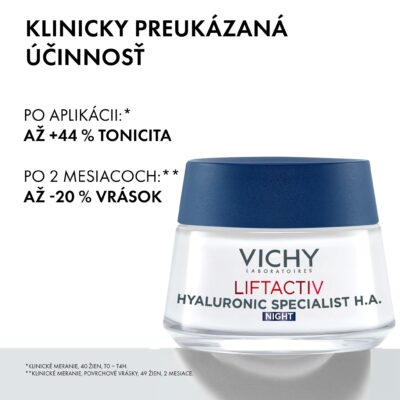 VICHY LIFTACTIV H.A. spevňujúci nočný krém 50 ml – Obrázok 4
