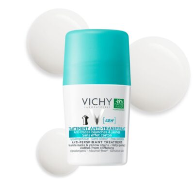 VICHY Antiperspirant 48h roll-on bez zanechania škvŕn 50 ml – Obrázok 4
