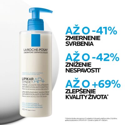 LA ROCHE-POSAY LIPIKAR SYNDET AP+ krémový sprchový gél 400 ml – Obrázok 3