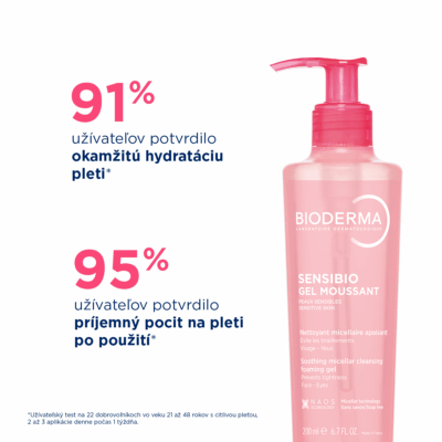 BIODERMA Sensibio Gel moussant čistiaci gél pre citlivú pleť 200 ml – Obrázok 3