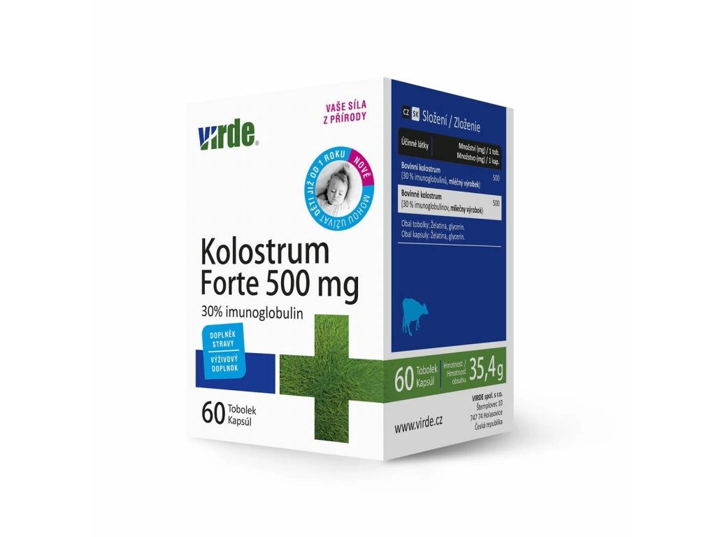368_kolostrum-forte-500-mg-60-tabliet VIRDE KOLOSTRUM FORTE 500 mg 60 kapsúl – Obrázok 1