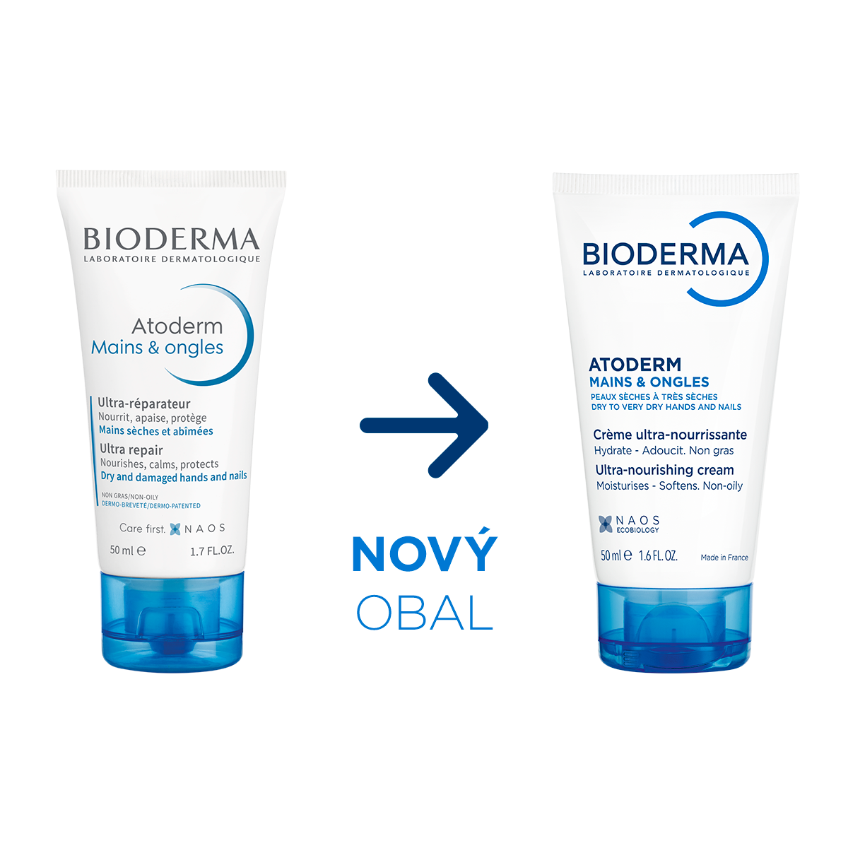 BIODERMA Atoderm Krém na ruky a nechty 50 ml – Obrázok 2