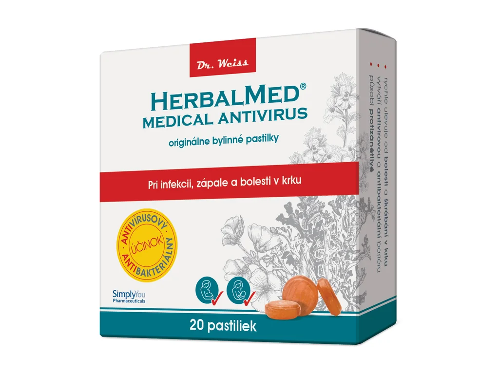 380_herbalmed-medical-antivirus-pastilky-sk-rgb HERBALMED Medical Antivirus pastilky 20 ks – Obrázok 1