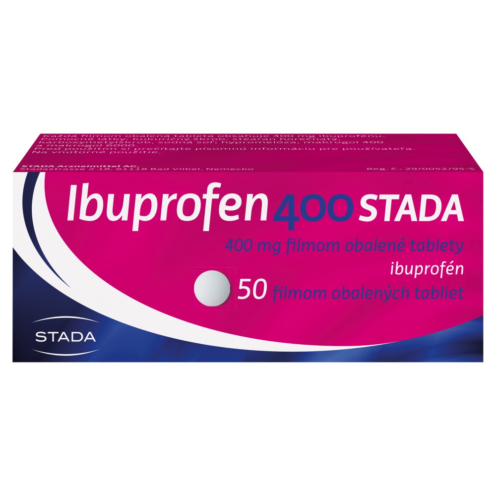 4011548011669_T1_Stada_Ibuprofén_400_mg_filmom_obalené_tablety_50_tabliet Ibuprofen 400 STADA 50 tabliet – Obrázok 1