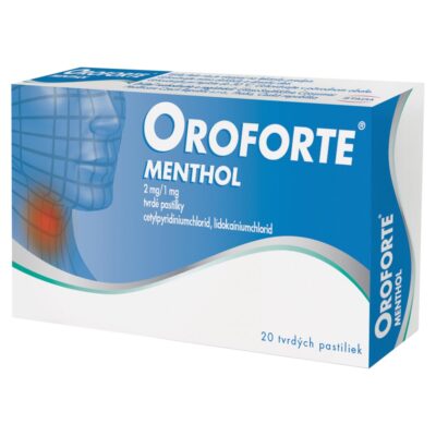 OROFORTE menthol 20 tvrdých pastiliek – Obrázok 3