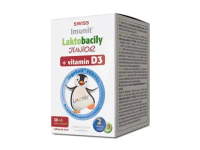 SWISS Imunit LAKTOBACILY JUNIOR + vitamín D3 36 tabliet