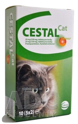 5qzbck1_400x400 CESTAL CAT flavour 20 mg/230 mg tablety pre mačky 5x2 ks (10 ks) – Obrázok 1