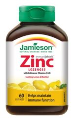 Jamieson Zinok s vitamínmi C a D3 60 pastiliek