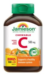 JAMIESON VITAMÍN C 500 mg pomaranč 120 tabliet na cmúľanie