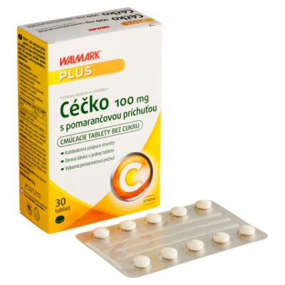 WALMARK Céčko 100 mg s pomarančovou príchuťou 30 tabliet – Obrázok 2