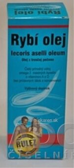 Rybí olej, Olej z tresčej pečene iecoris aselli oleum, 1x200 g