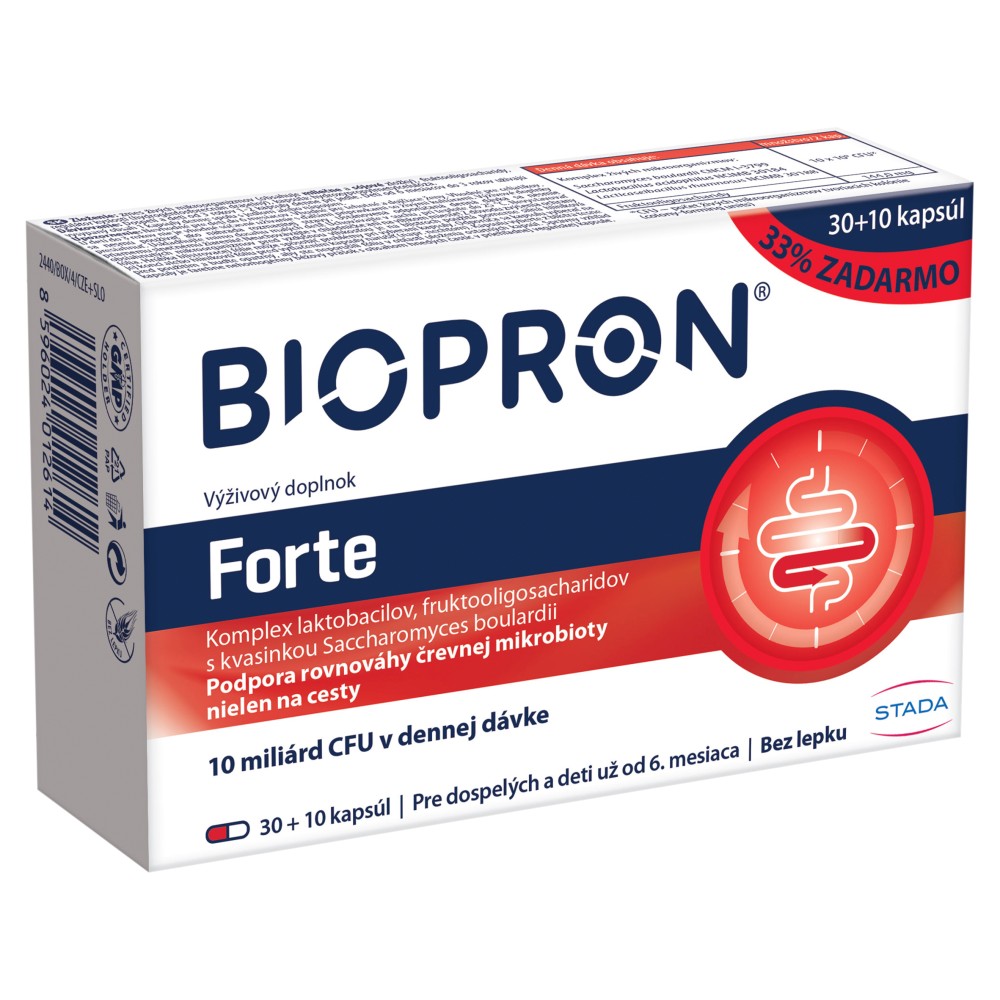 BIOPRON Forte 30+10 kapsúl – Obrázok 2