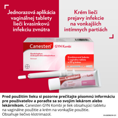 Canesten GYN Kombi vaginálna tableta 500 mg + krém 20 g – Obrázok 3