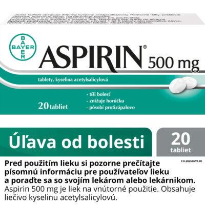 Aspirin 500 mg 20 tabliet – Obrázok 2