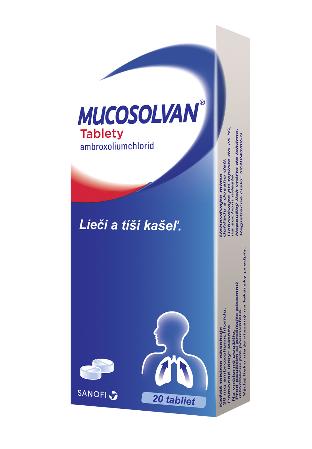 Mucosolvan tablety tbl 30 mg 1x20 ks – Obrázok 1