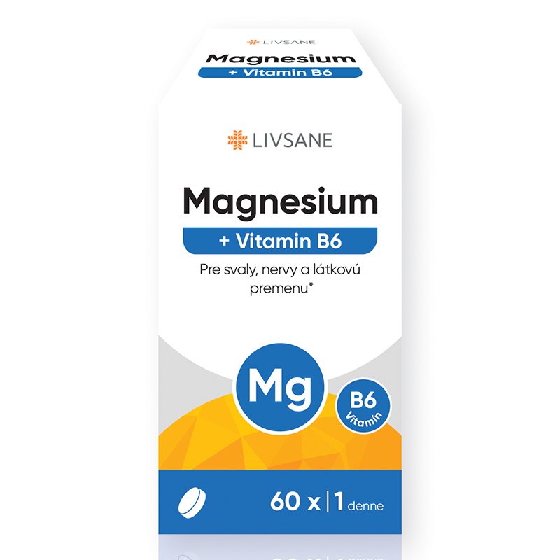 O0050885 LIVSANE Magnézium + Vitamín B6 60 tabliet – Obrázok 1
