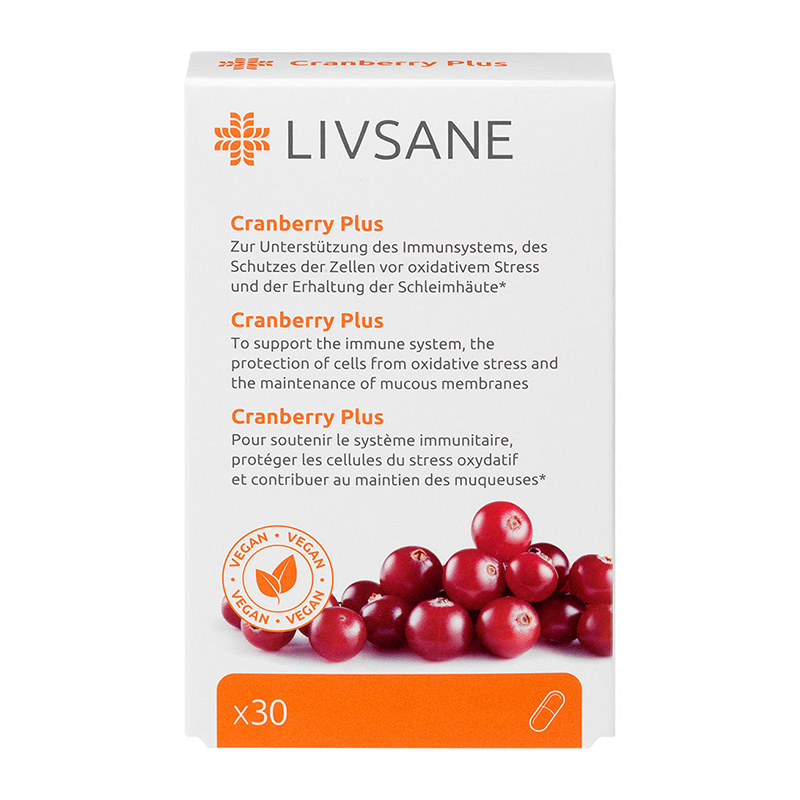 O0051509 LIVSANE Brusnice Plus 30 kapsúl – Obrázok 1
