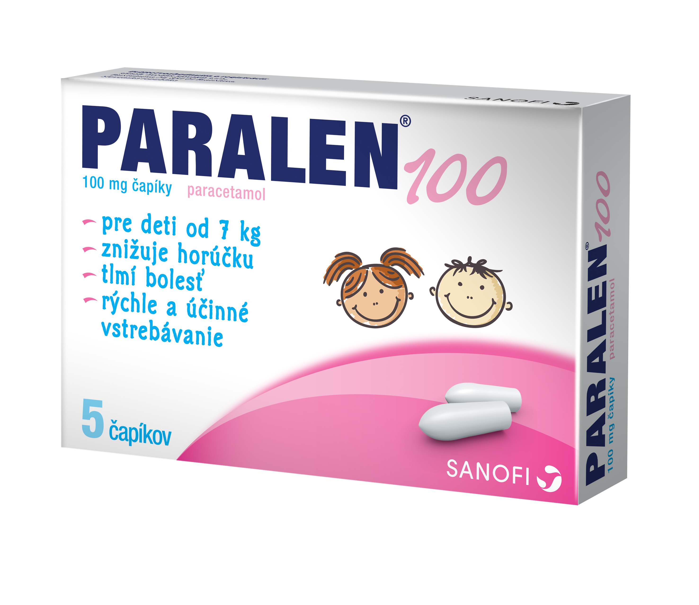 PARALEN 100 mg 5 čapíkov – Obrázok 1