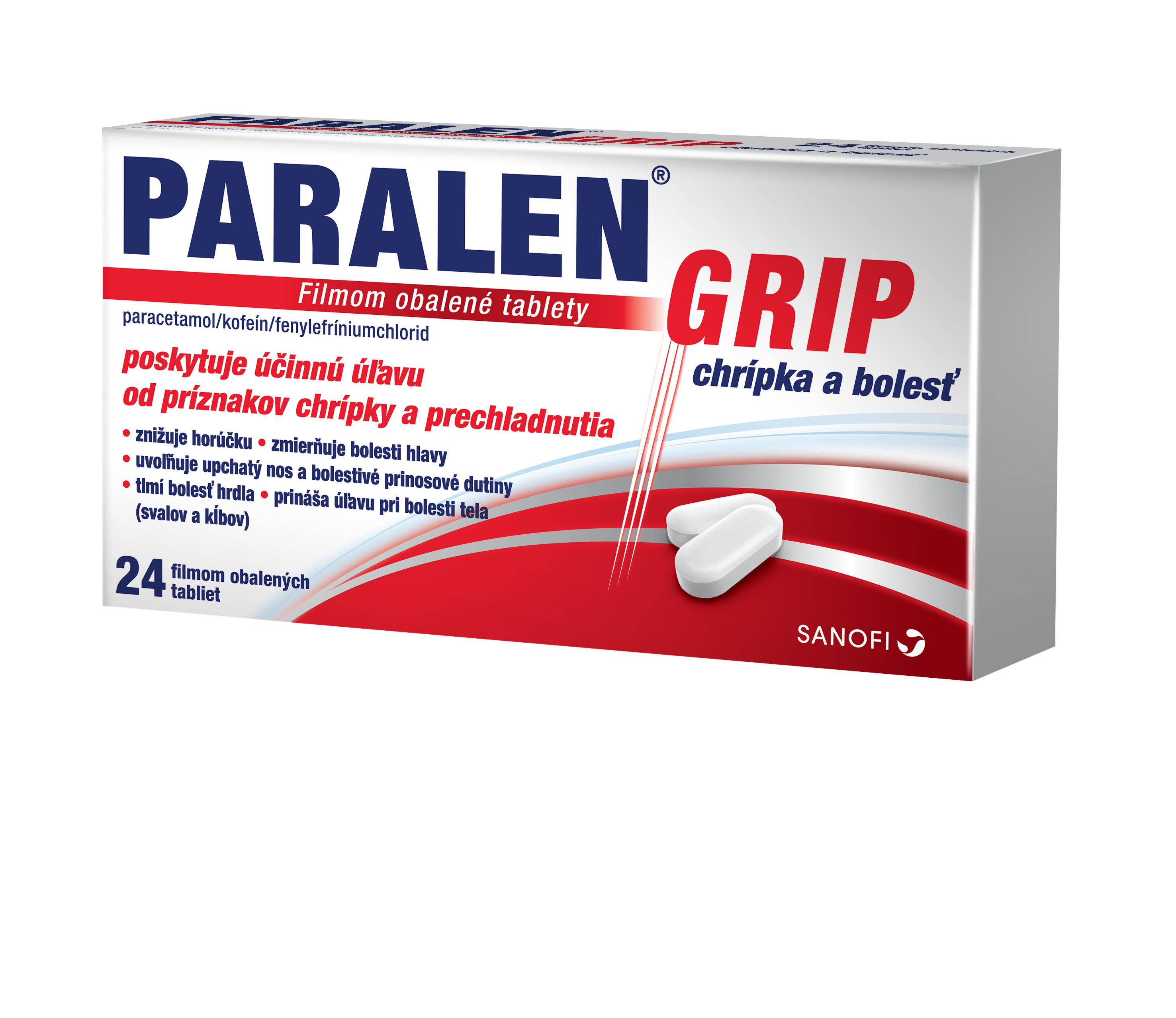 PARALEN GRIP chrípka a bolesť 24 tabliet – Obrázok 1