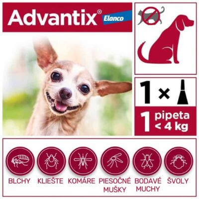 Advantix Spot-on pre psy do 4 kg pipeta 1x0,4 ml – Obrázok 8