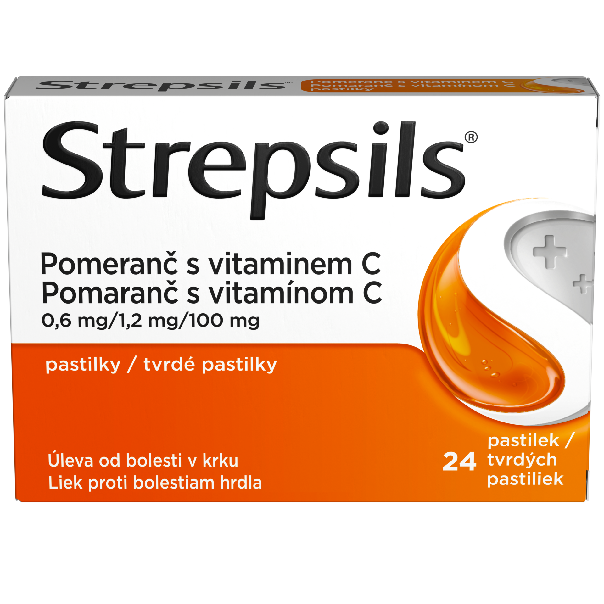 Strepsils Pomaranč s vitamínom C 24 pastiliek