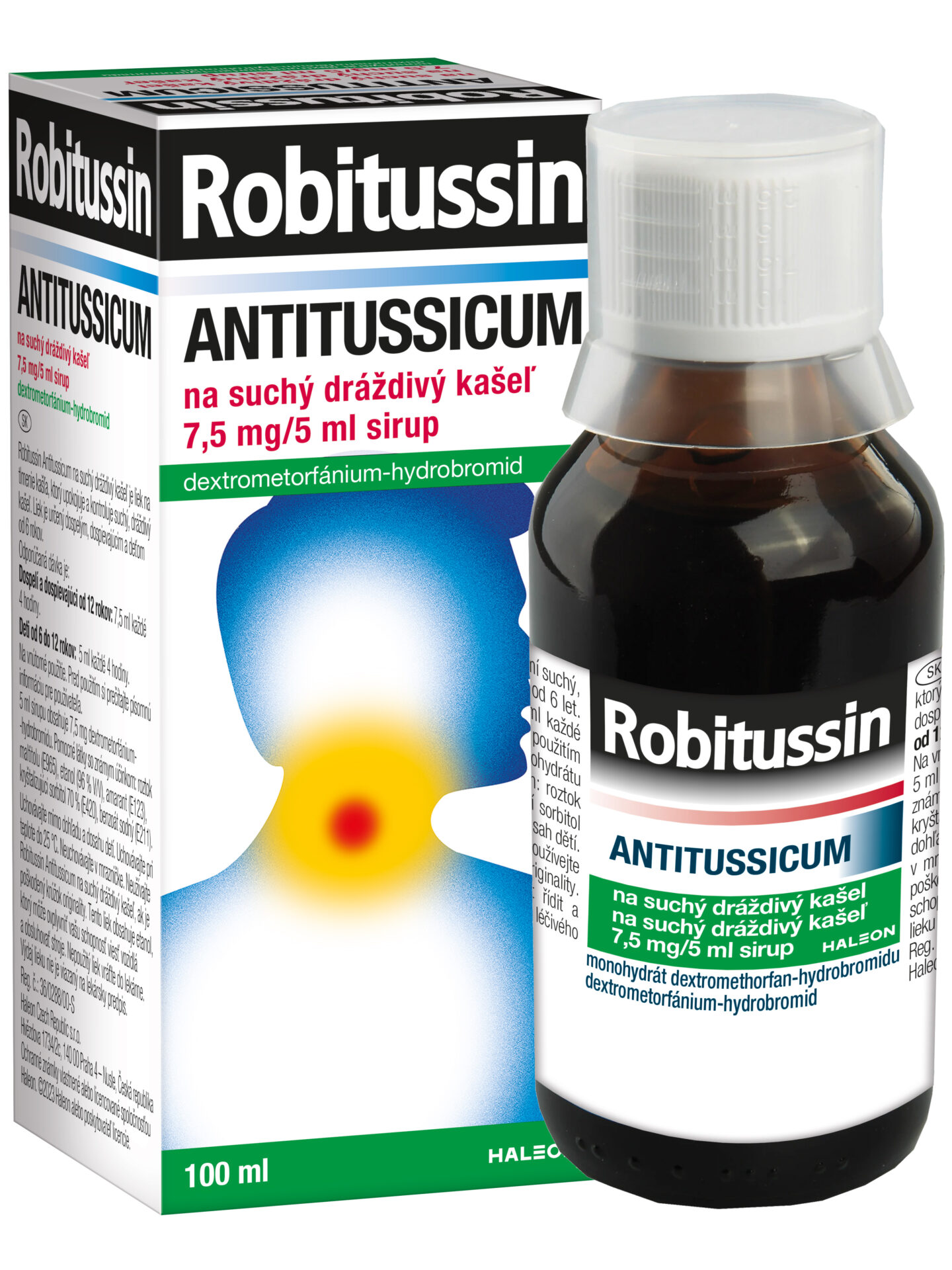 Robitussin ANTITUSSICUM sirup na suchý dráždivý kašeľ 100 ml – Obrázok 2