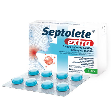 Septolete extra eukalyptus 16 pastiliek – Obrázok 1