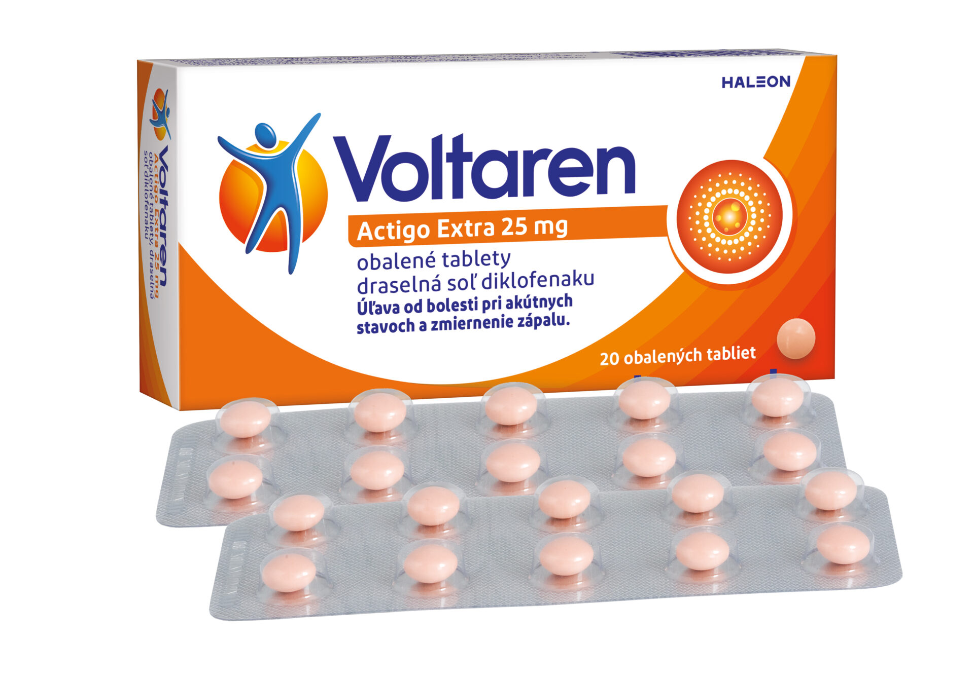 Voltaren Actigo Extra 25 mg 20 tabliet – Obrázok 2