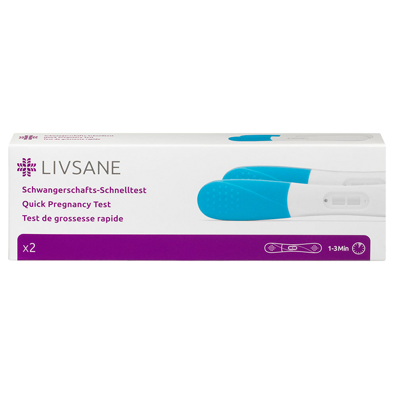 Z0037973 LIVSANE Rýchly tehotenský test 2 ks – Obrázok 1