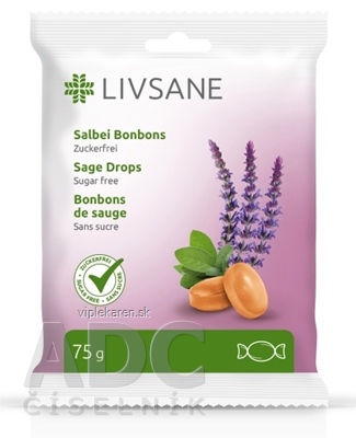 a5x6jm0_400x400 LIVSANE Bylinné pastilky šalvia bez cukru, s vitamínom C, 1x75 g – Obrázok 1