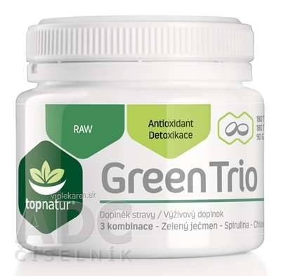 dkm2310_400x400 topnatur GREEN TRIO tbl (spirulina, chlorella, zelený jačmeň) 1x180 ks – Obrázok 1