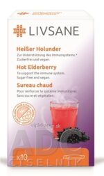 LIVSANE Horúci nápoj z čiernej bazy vrecúška, prášok na prípravu nápoja, 1x10 ks