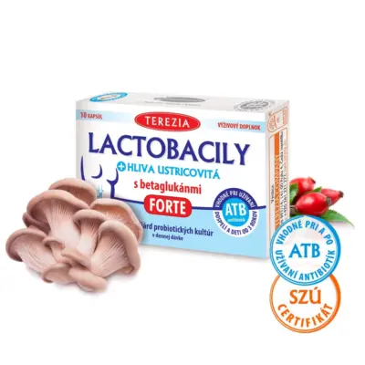 TEREZIA LACTOBACILY + HLIVA USTRICOVITÁ s betaglukánmi FORTE 10 kapsúl