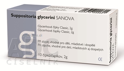 n8ndb60_400x400 SUPPOSITORIA GLYCERINI SANOVA Classic 2g glycerínové čípky 1x10 ks – Obrázok 1