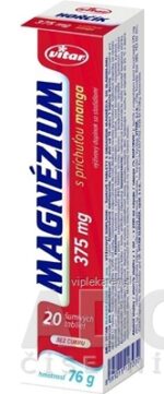 VITAR MAGNÉZIUM 375 mg tbl eff s príchuťou manga 1x20 ks