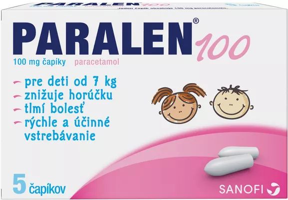 paralen-100 PARALEN 100 mg 5 čapíkov – Obrázok 1