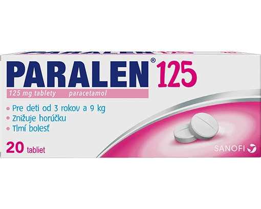 paralen-125 PARALEN 125 mg 20 tabliet – Obrázok 1