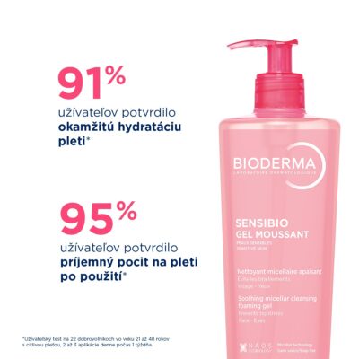 BIODERMA Sensibio Gel moussant čistiaci gél pre citlivú pleť 500 ml – Obrázok 7