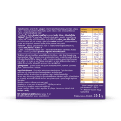 Femibion 1 Plánovanie a prvé týždne tehotenstva 28 tabliet – Obrázok 5