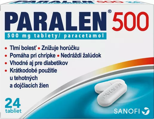 paralen-500 PARALEN 500 mg 24 tabliet – Obrázok 1
