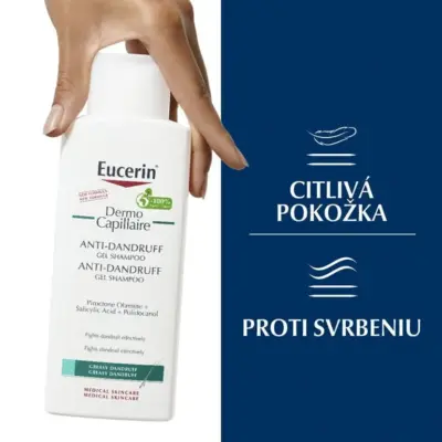 Eucerin DermoCapillaire Gélový šampón proti mastným lupinám 250 ml – Obrázok 2