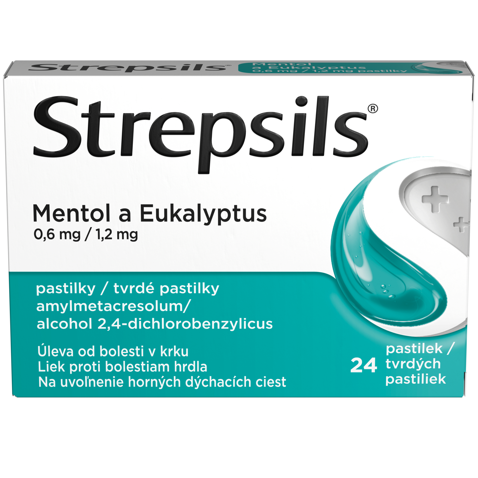 Strepsils Mentol a Eukalyptus 24 pastiliek