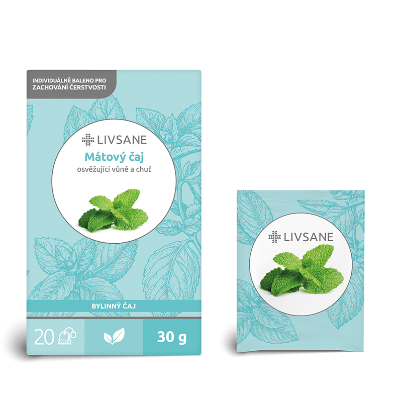 O0054396 LIVSANE Mätový čaj bylinný 20 x 1,5 g – Obrázok 1