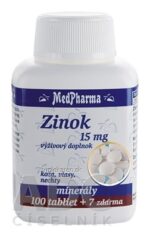 MedPharma ZINOK 15 mg tbl 100+7 zadarmo (107 ks) – Obrázok 2